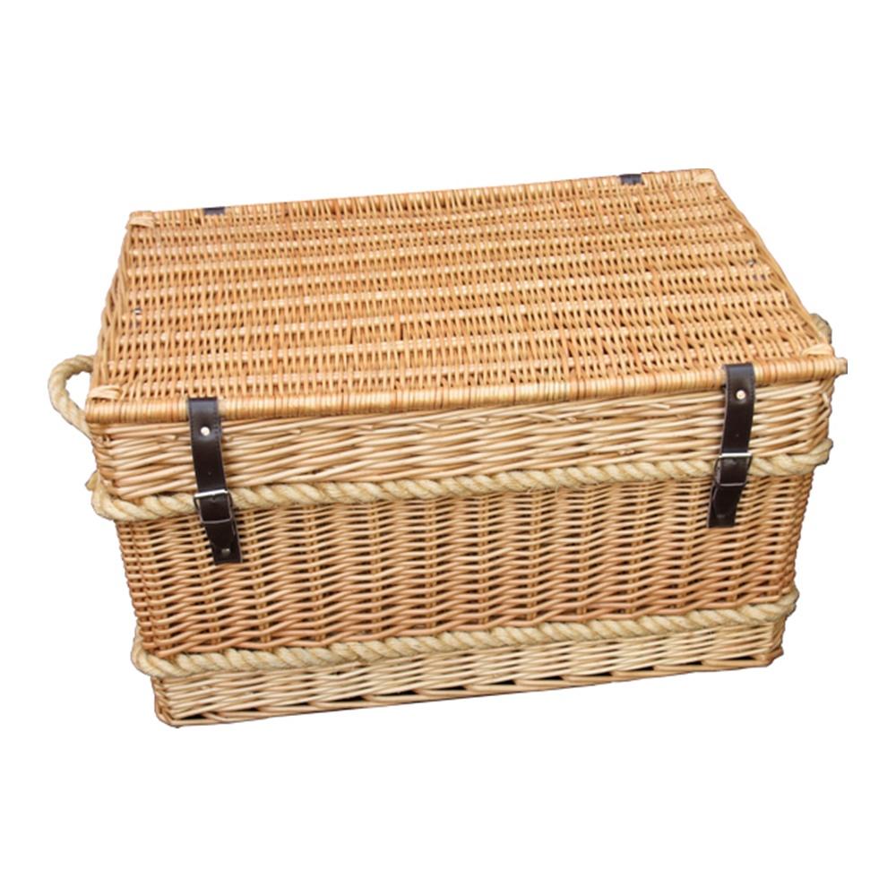 Rope Handled Trunk 66cm Empty Picnic Basket-0