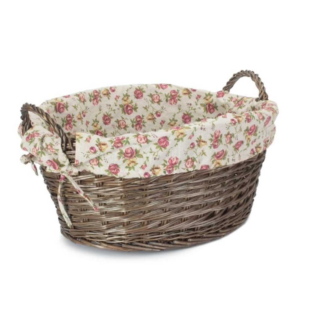 Antique Wash Finish Willow Wash Basket-0