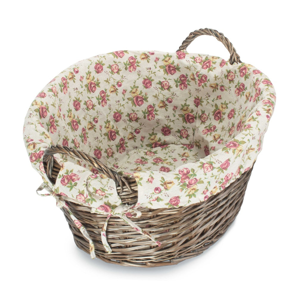Antique Wash Finish Willow Wash Basket-1