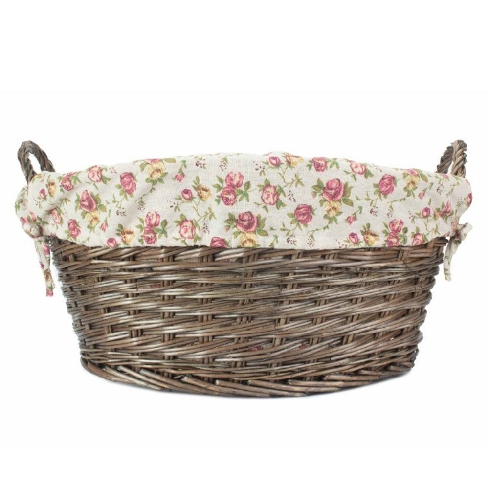 Antique Wash Finish Willow Wash Basket-2
