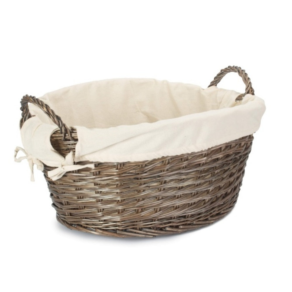 Antique Wash Finish Willow Wash Basket-4
