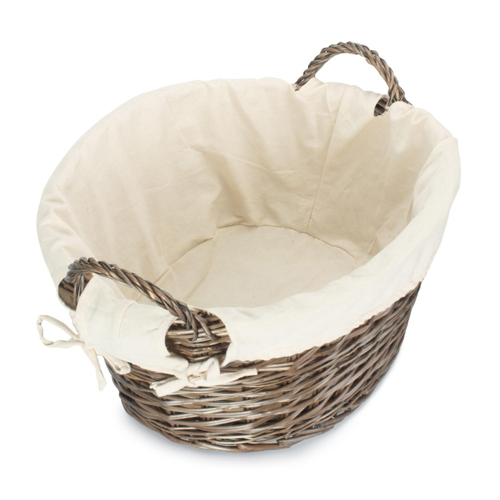 Antique Wash Finish Willow Wash Basket-5