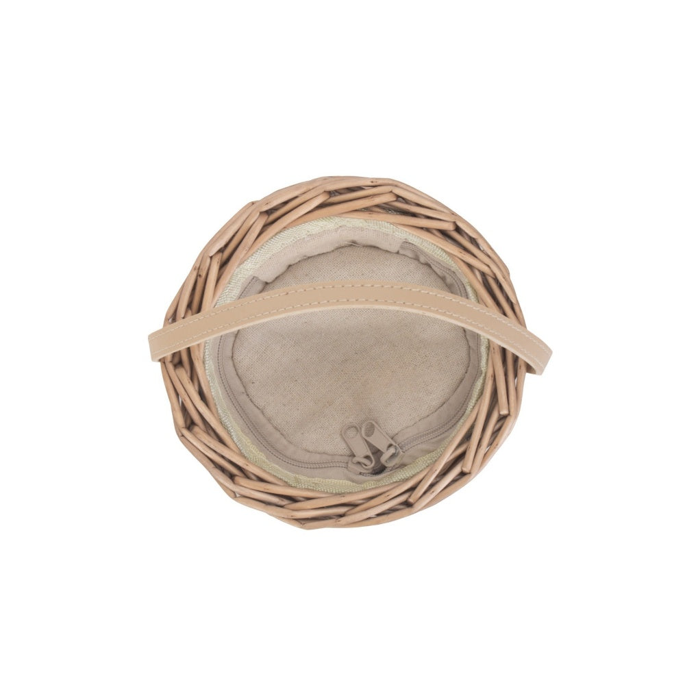 Small Antique Wash Wicker Ice Basket-3