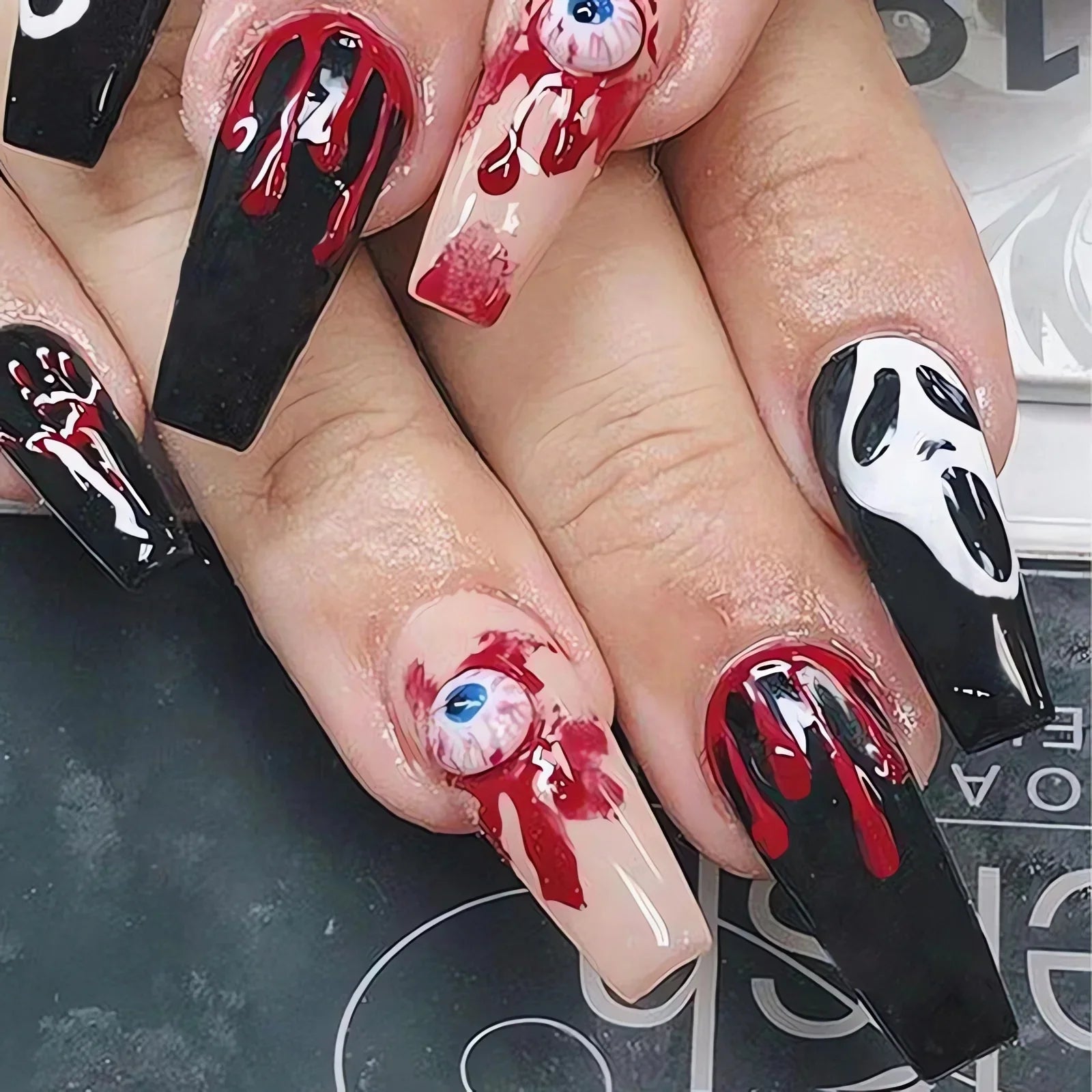 Hauntingly Chic Press-Ons for Halloween-0