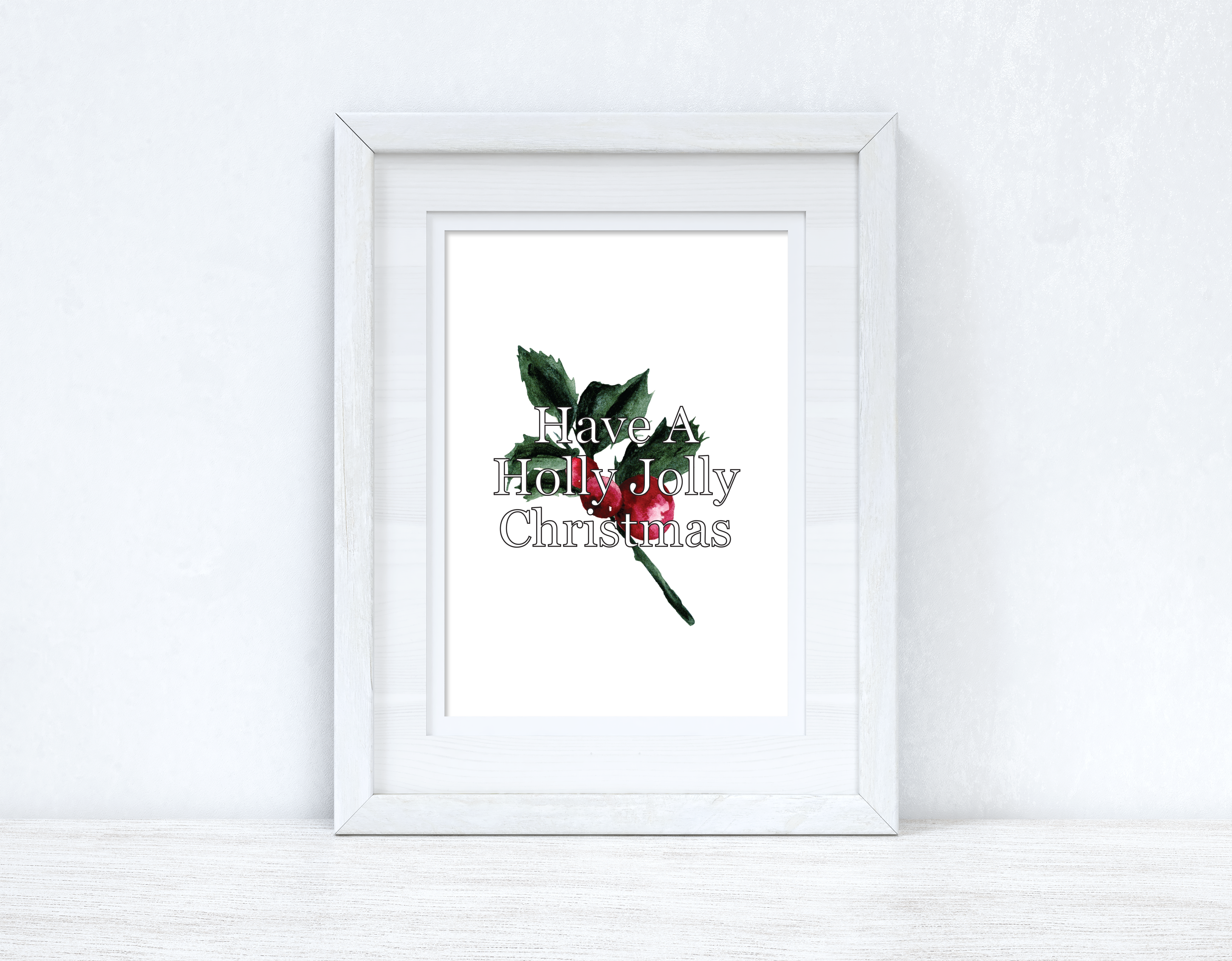 Have A Holly Jolly Christmas Seasonal Wall Home Decor Print-0