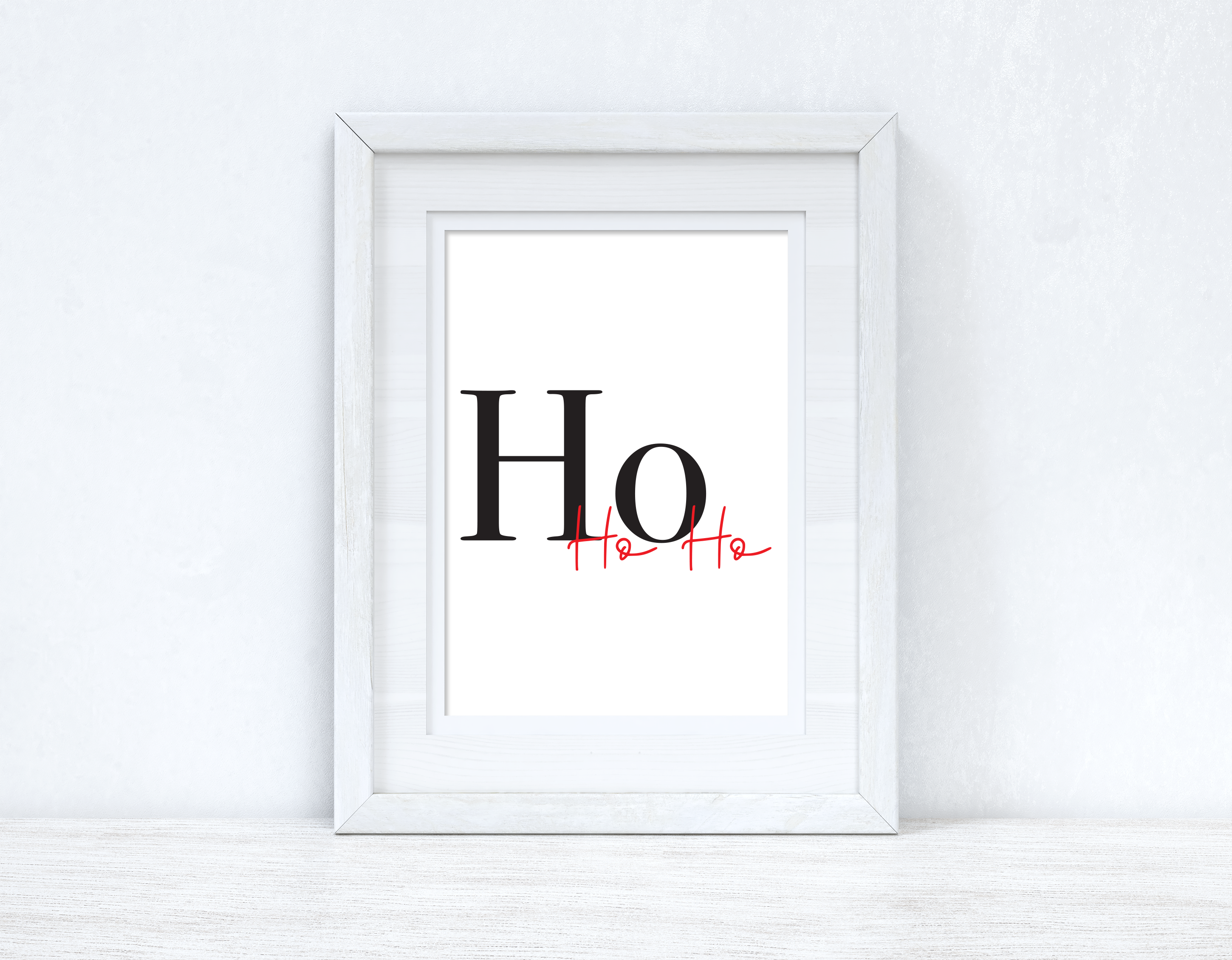 Ho Ho Ho Christmas Seasonal Wall Home Decor Print-1