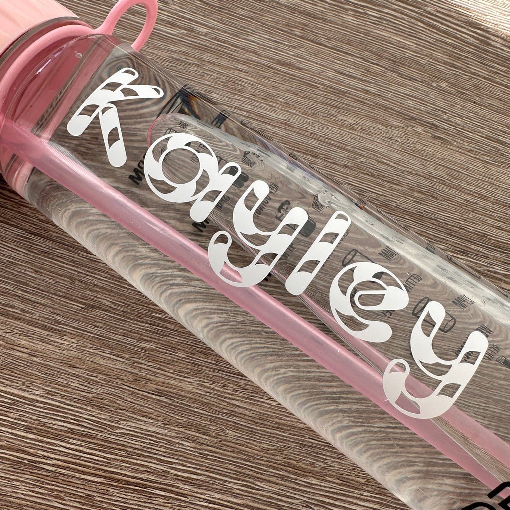DIY Create Own Personalised Candy Cane Style Name Christmas Glass Bottle Label-2