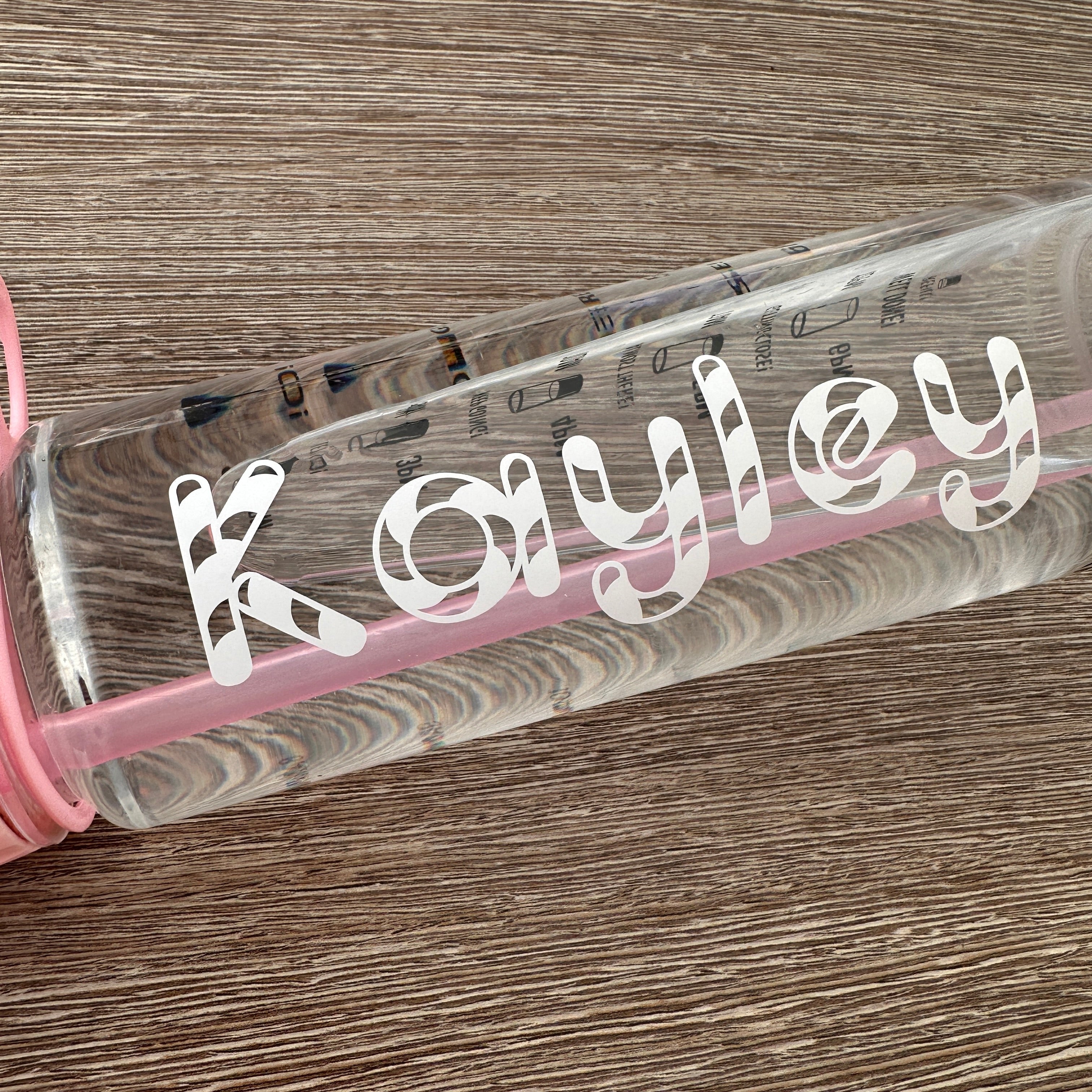 DIY Create Own Personalised Candy Cane Style Name Christmas Glass Bottle Label-1
