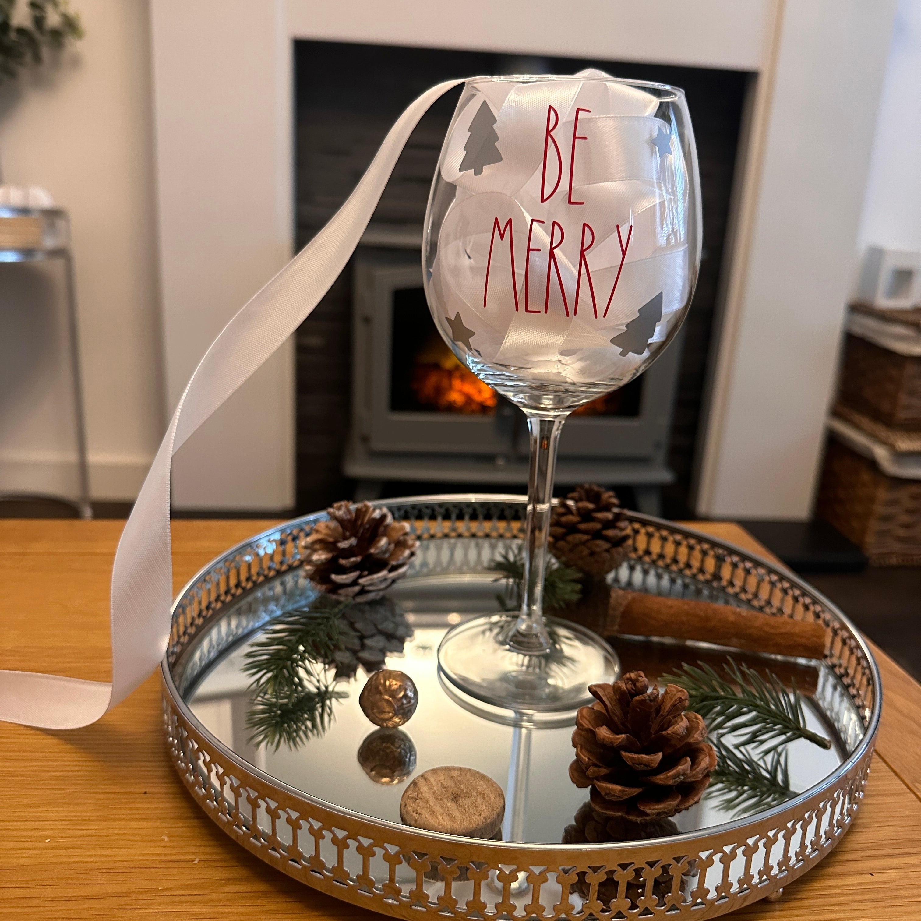 Custom DIY Create Own CAMI Christmas Tree Stars Quotes For Glass Wine Gin Bottles Cups Decoration Window Door Labels-3