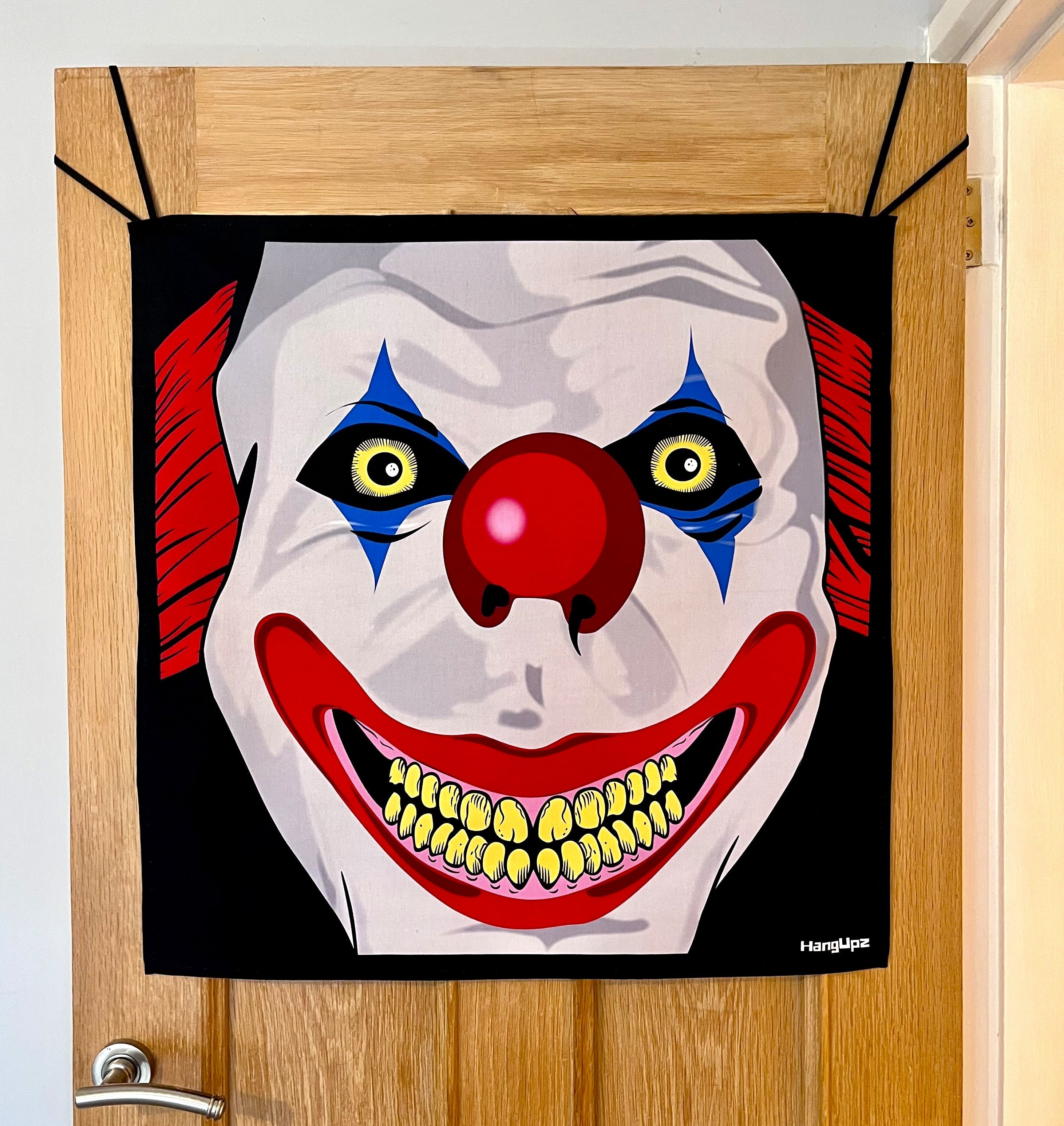 HANGUPZ Creepy Clown Face Door-Hang Original Large Hanging Halloween Decoration Gift For Boys Girls-2