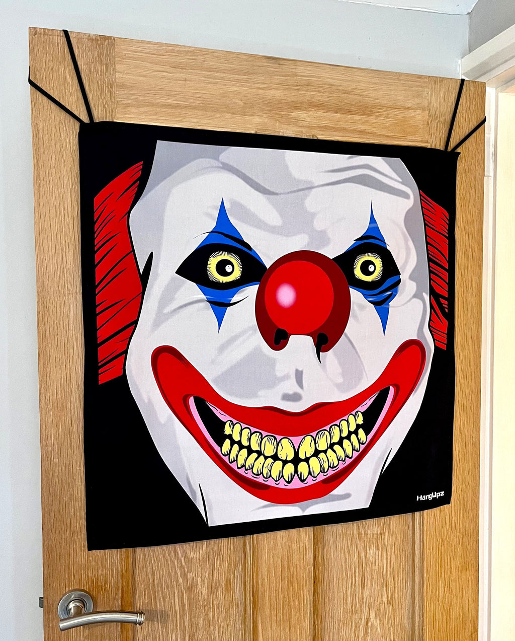 HANGUPZ Creepy Clown Face Door-Hang Original Large Hanging Halloween Decoration Gift For Boys Girls-1