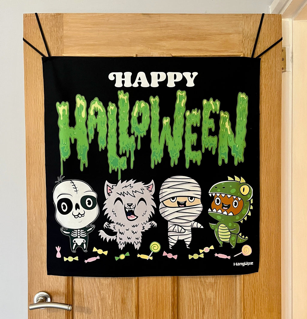HANGUPZ Happy Halloween Sign Door-Hang Original Large Hanging Halloween Decoration Gift For Boys Girls-2