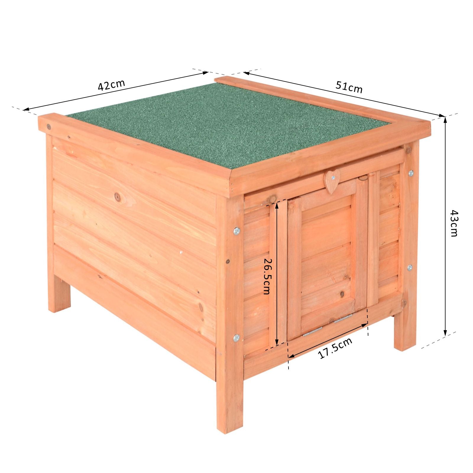 20" Wooden Rabbit Hutch-Fir Wood-2