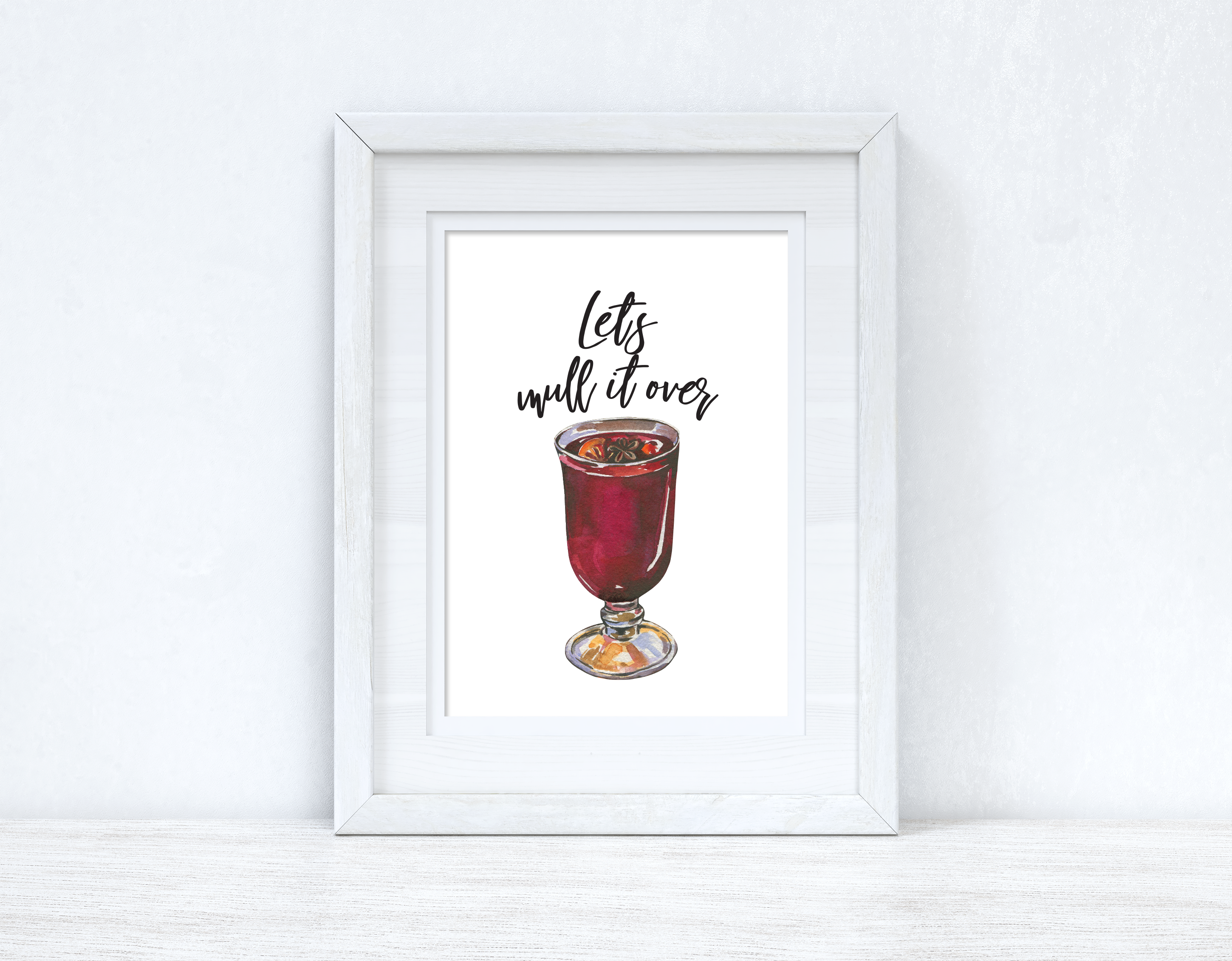 Let's Mull It Over Christmas Seasonal Wall Home Decor Print-1
