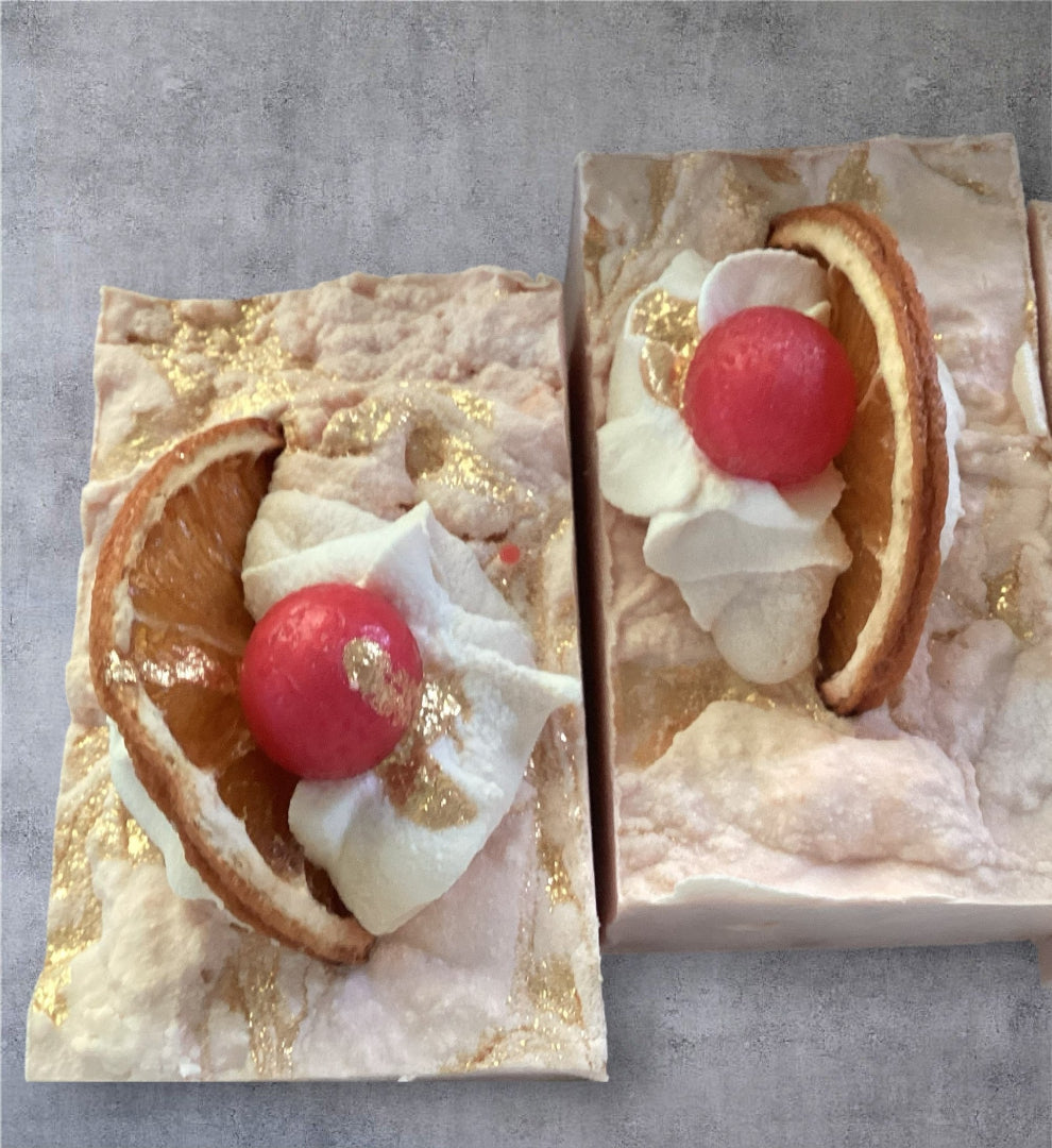 Mistleberry Fruit Soap Wedge with Whipped Soap Topping, Orange and Berry Fragrance-0