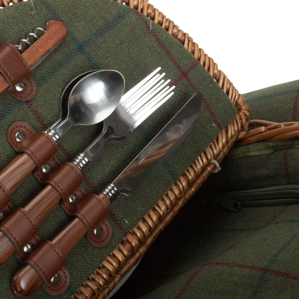 Oval Double Steamed 2 Person Fitted Picnic Basket-2