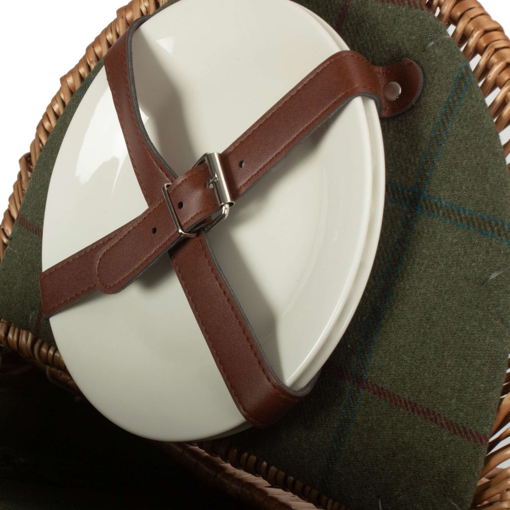 Oval Double Steamed 2 Person Fitted Picnic Basket-4