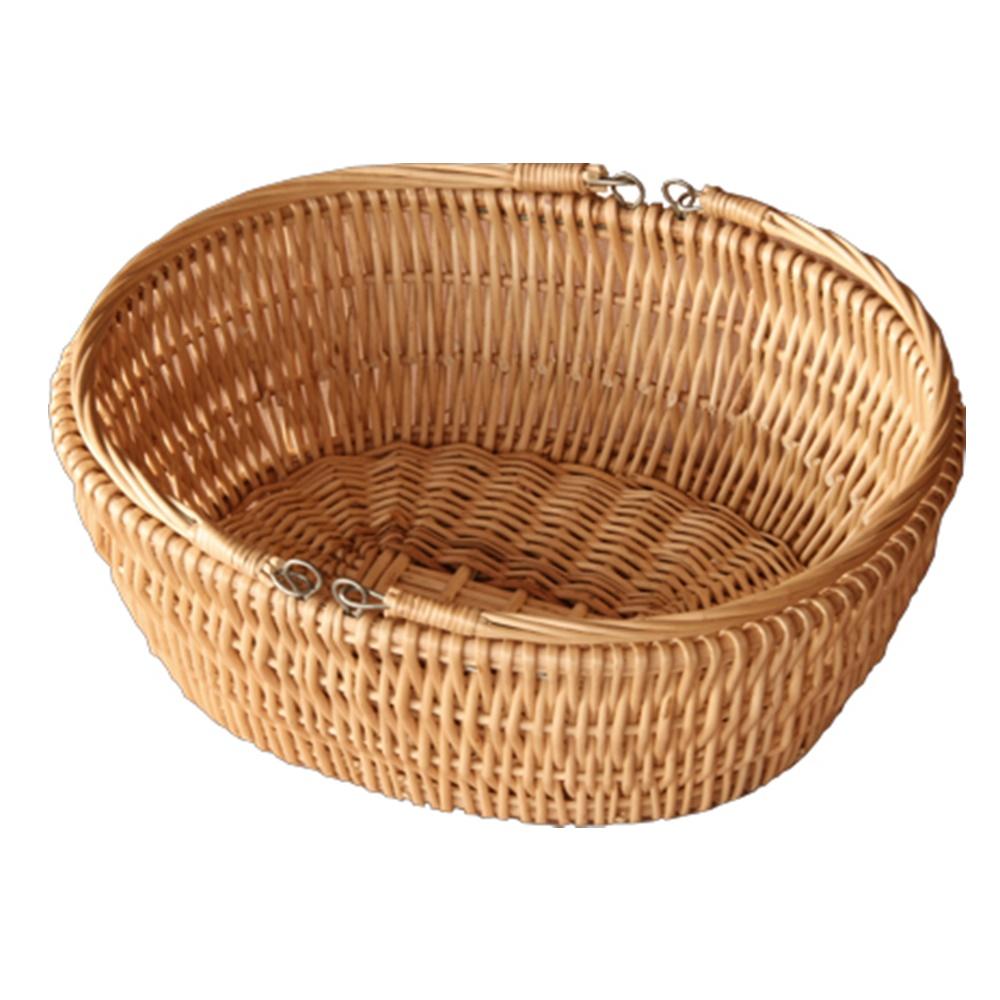 Oval Market Wicker Shopping Basket-0