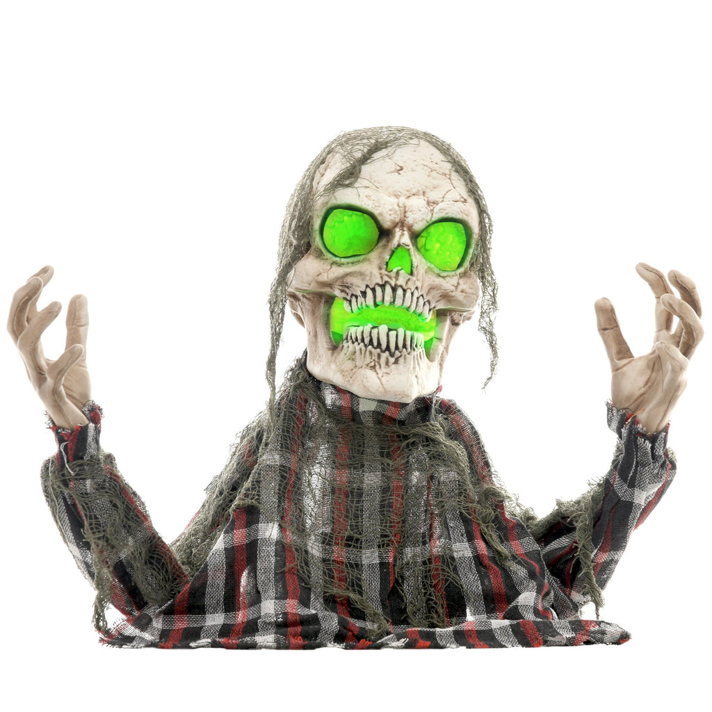 70cm Groundbreaker Skeleton Halloween Animatronic, with Glowing Eyes-0