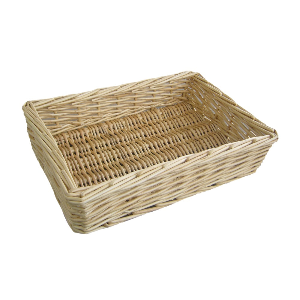 Unlined Rectangular Straight-Sided Wicker Tray-2