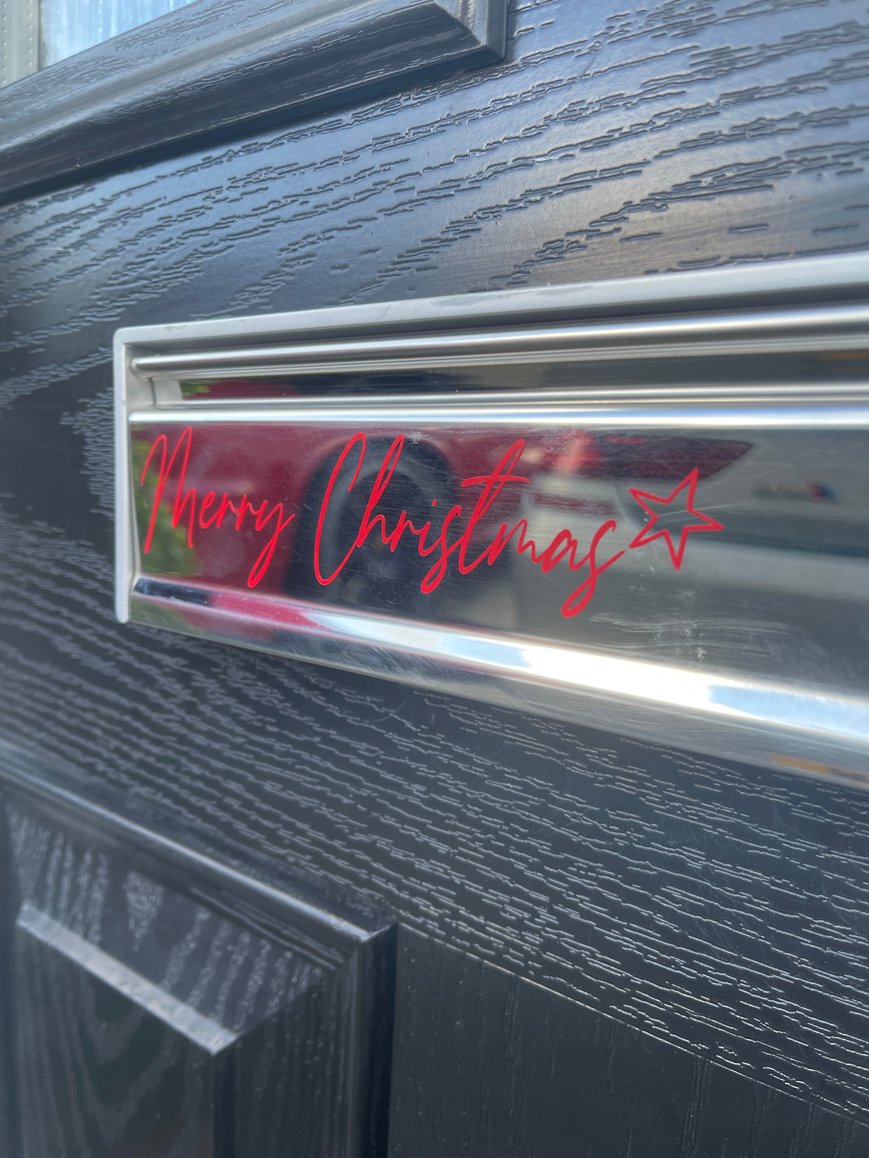 Merry Christmas Star Letter Box Letterbox Decor House Sticker Label-2