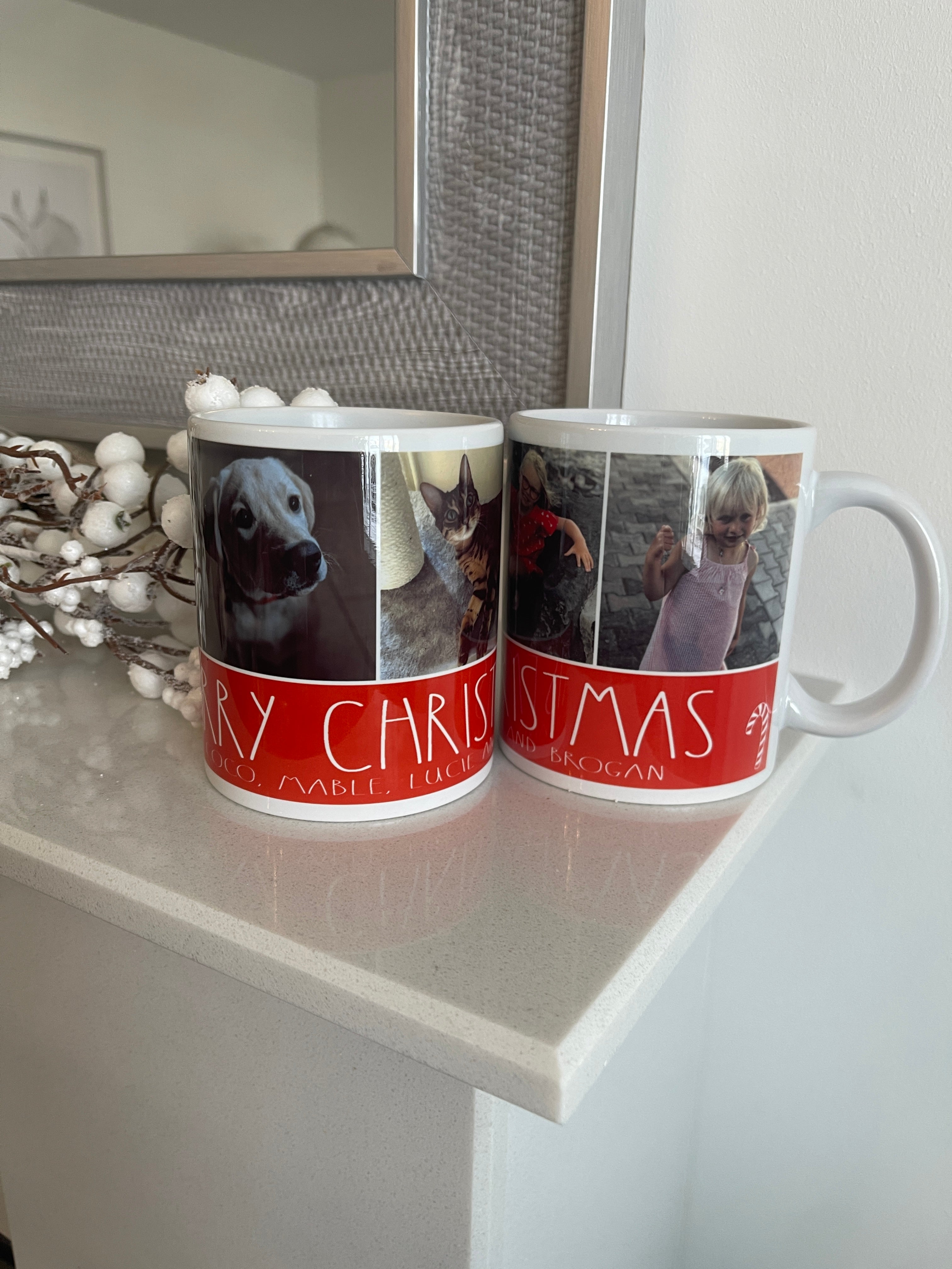 Personalised Text & Photo Picture Merry Christmas Ceramic Mug-4