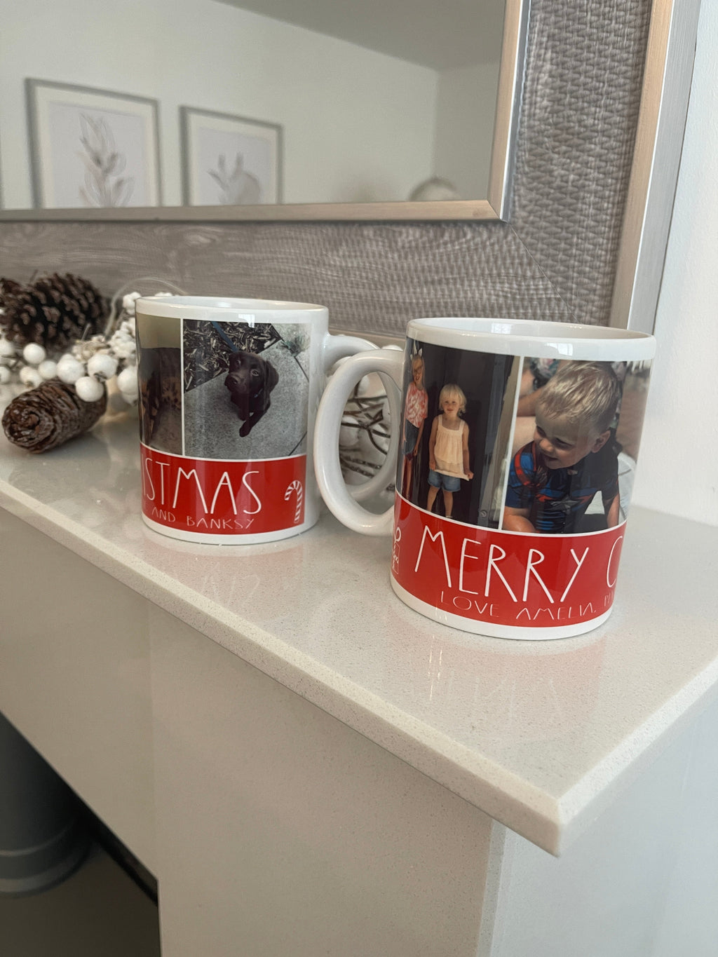 Personalised Text & Photo Picture Merry Christmas Ceramic Mug-0