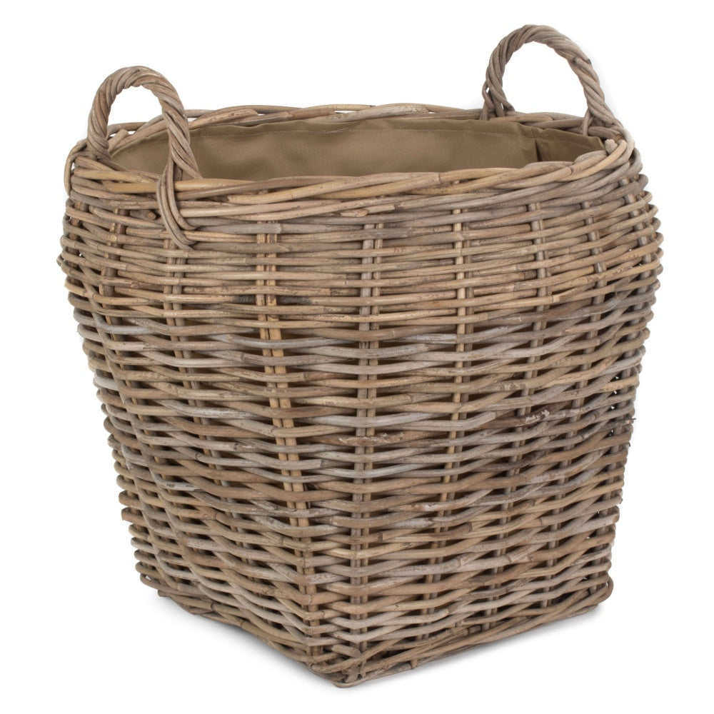 Amphora Rattan Log Basket with Cordura Lining-0