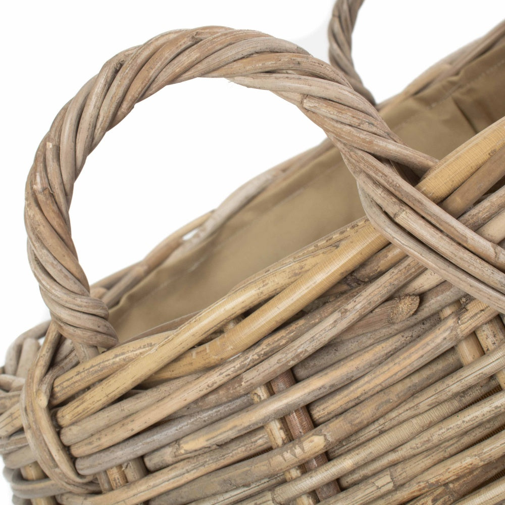 Amphora Rattan Log Basket with Cordura Lining-3
