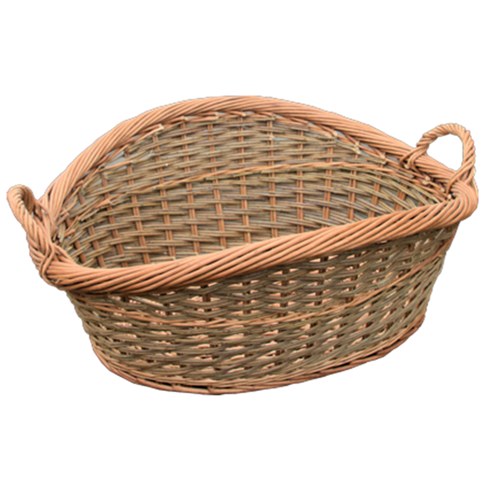 Roll Top Loose Weave Wicker Wash Basket-0