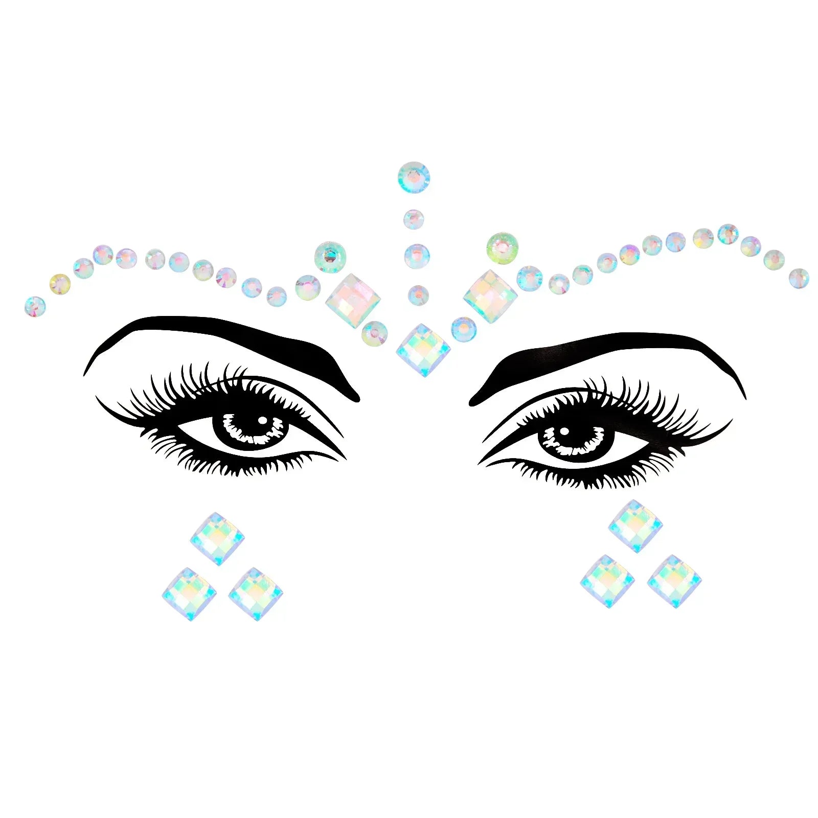 1pcs Festival Face Jewels Crystal Body Stickers Make Up Face Gems Glitter Rhinestones Face Sticker for Festival Party Dress Up-25