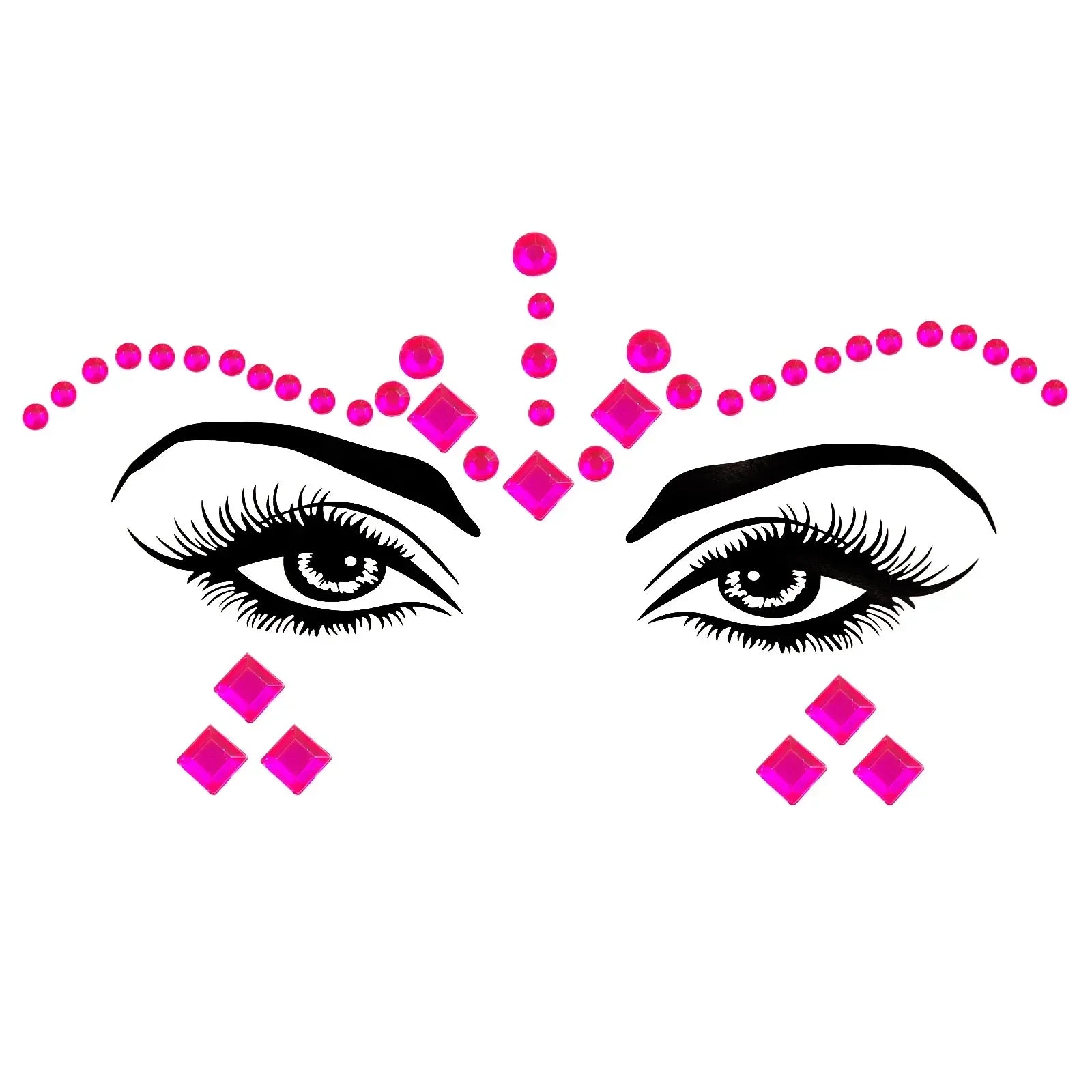 1pcs Festival Face Jewels Crystal Body Stickers Make Up Face Gems Glitter Rhinestones Face Sticker for Festival Party Dress Up-20
