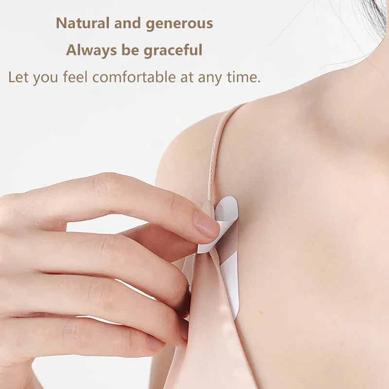 50/36Pcs Transparent Double Sided Tape for Clothing Dress Body Skin Anti-Exposure Adhesive Sticker Strips-3