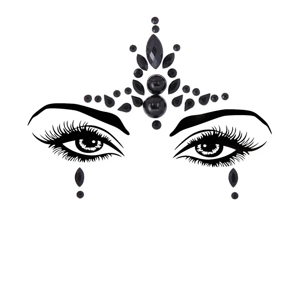 1pcs Festival Face Jewels Crystal Body Stickers Make Up Face Gems Glitter Rhinestones Face Sticker for Festival Party Dress Up-26