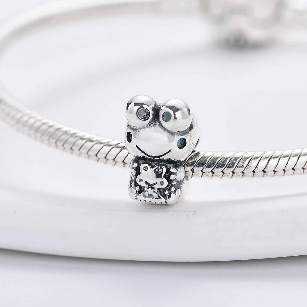 Silver 925 Original Miniso Hello Kitty Sanrio Kuromi Melody Big-Eyed Frog Charms Fit Women Jewelry Bracelet Beads Pendant Charm-2