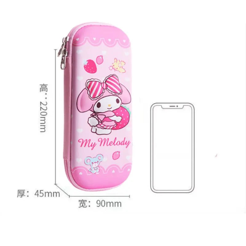 Sanrio Kawaii 3D Cinnamoroll Anime Pencil Case Cute Melody Large Capacity Pen Holder Girls Boy Kids School Stationery Box Gift-2