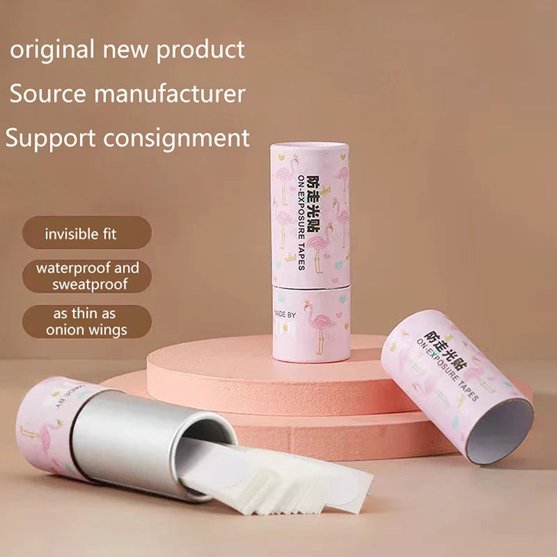 50/36Pcs Transparent Double Sided Tape for Clothing Dress Body Skin Anti-Exposure Adhesive Sticker Strips-1