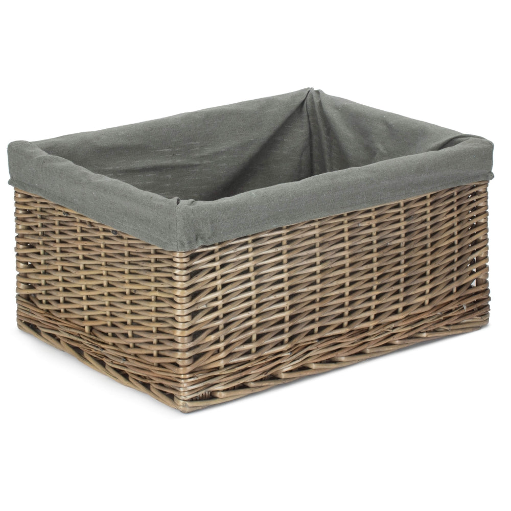 Jumbo Antique Wash Wicker Storage Basket-3