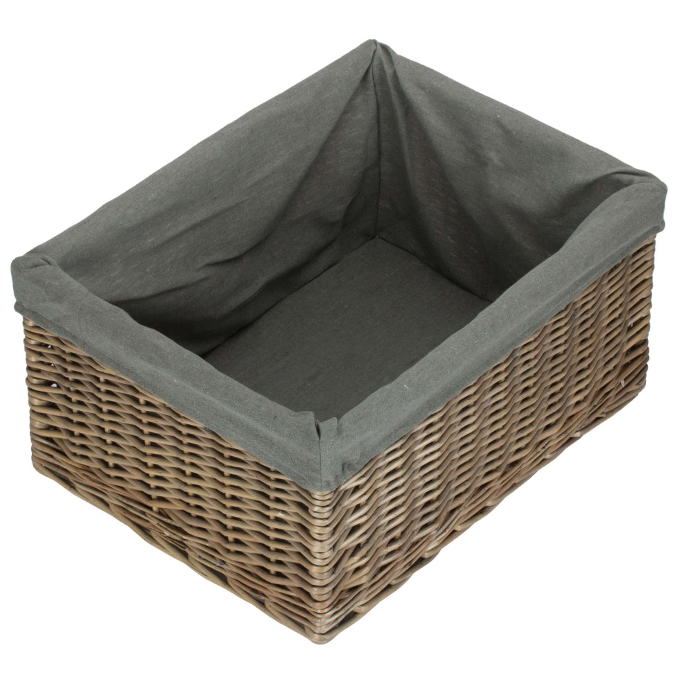 Jumbo Antique Wash Wicker Storage Basket-2