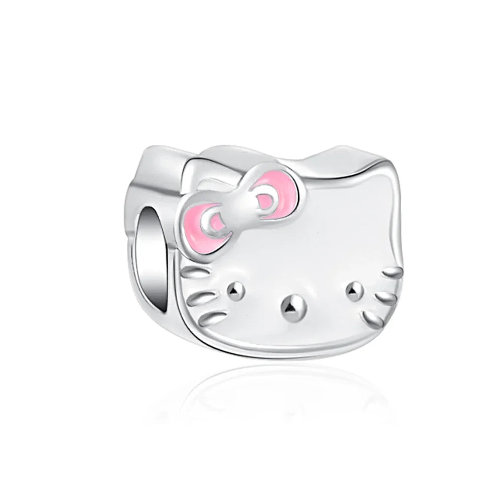 Silver 925 Original Miniso Hello Kitty Sanrio Kuromi Melody Big-Eyed Frog Charms Fit Women Jewelry Bracelet Beads Pendant Charm-6