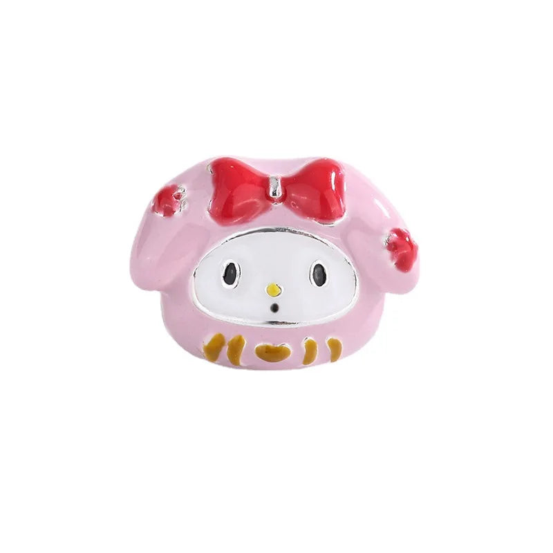 Silver 925 Original Miniso Hello Kitty Sanrio Kuromi Melody Big-Eyed Frog Charms Fit Women Jewelry Bracelet Beads Pendant Charm-9