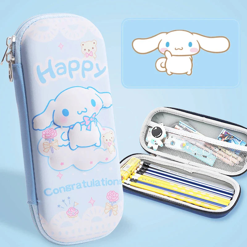 Sanrio Kawaii 3D Cinnamoroll Anime Pencil Case Cute Melody Large Capacity Pen Holder Girls Boy Kids School Stationery Box Gift-6