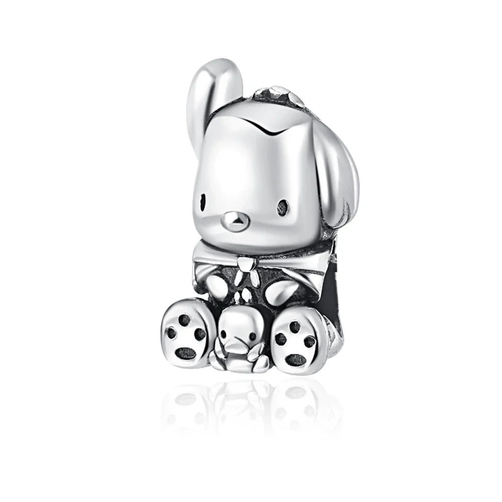 Silver 925 Original Miniso Hello Kitty Sanrio Kuromi Melody Big-Eyed Frog Charms Fit Women Jewelry Bracelet Beads Pendant Charm-24