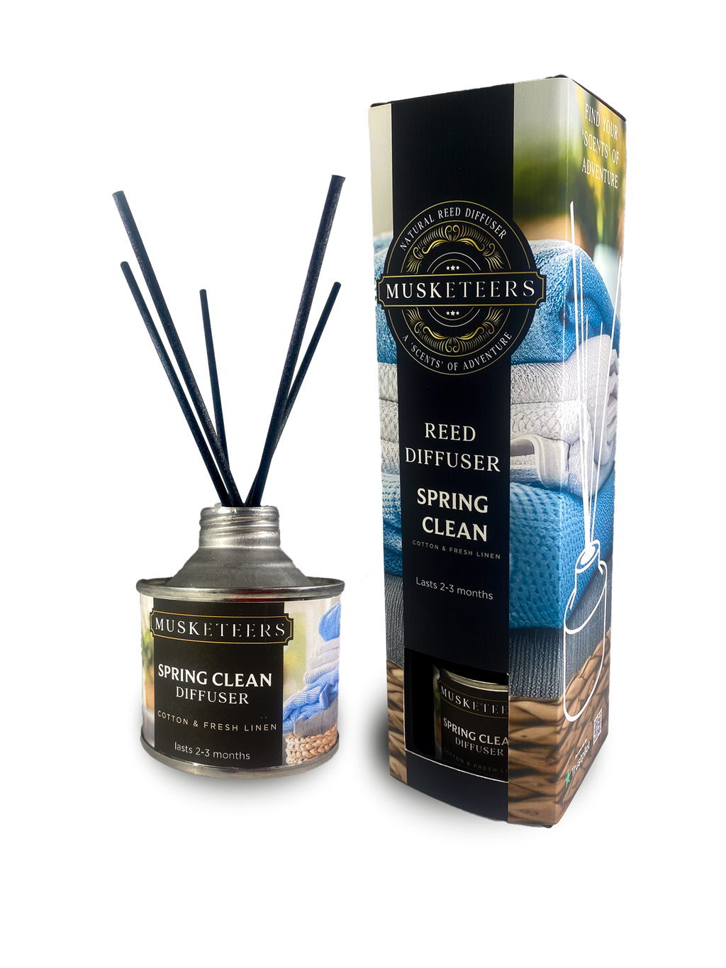 Spring Clean - Cotton and Fresh Linen Scented Reed Diffuser-1