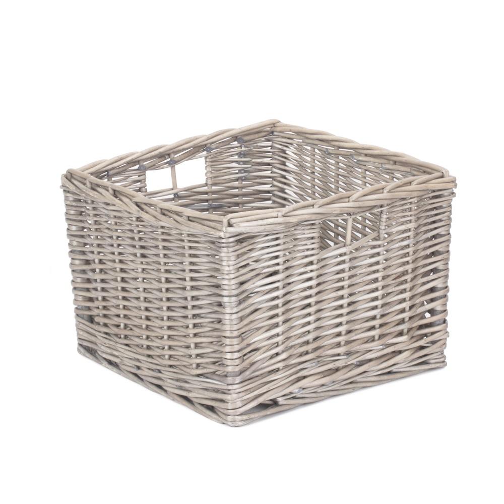 Square Antique Wash Unlined Storage Basket-1