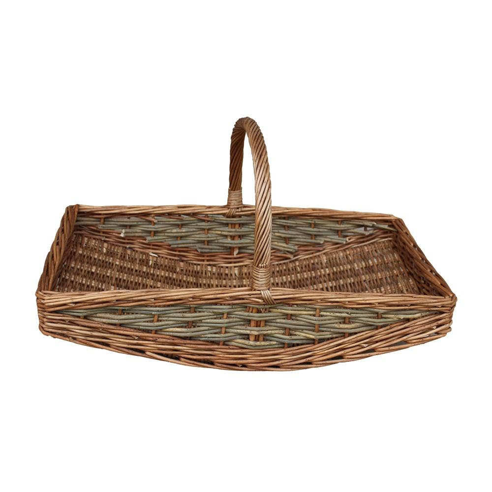 Unpeeled Willow Garden Trug Basket-1