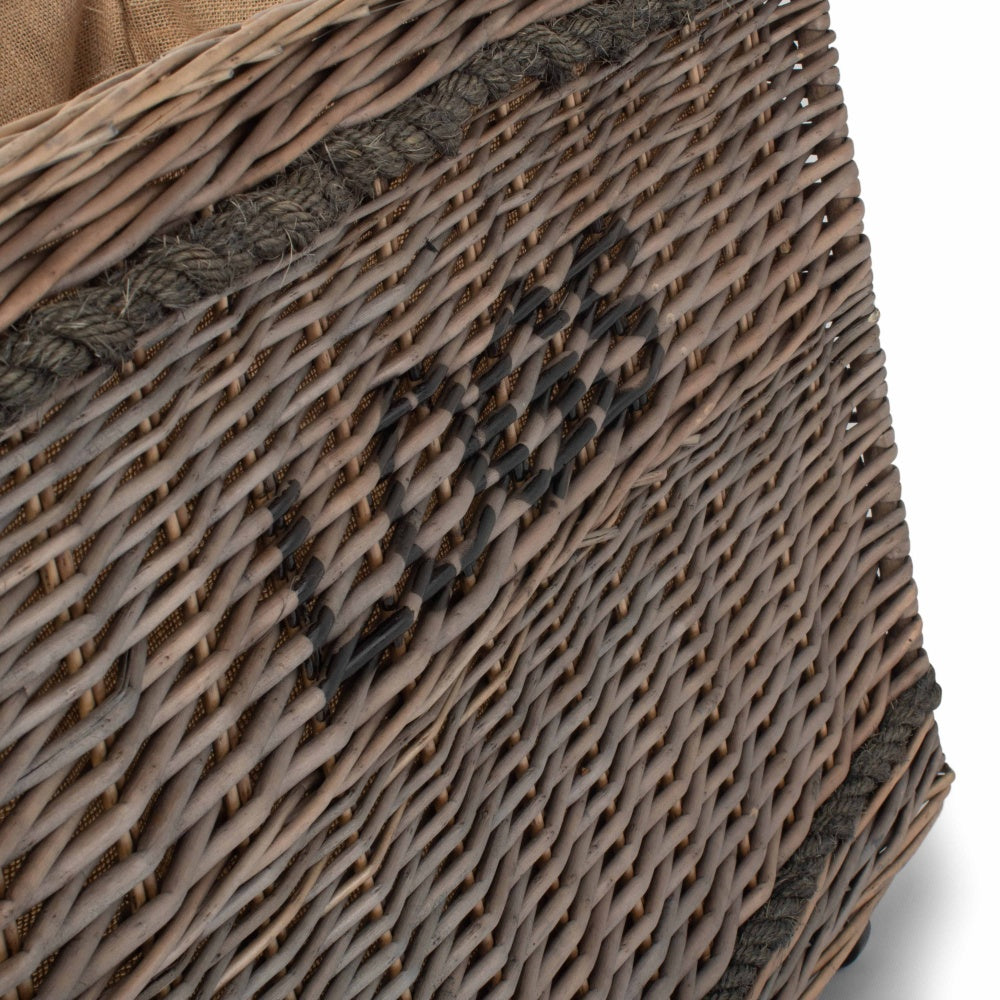 Jumbo Wicker Log Basket on Wheels-2