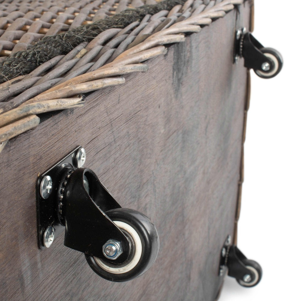 Jumbo Wicker Log Basket on Wheels-4