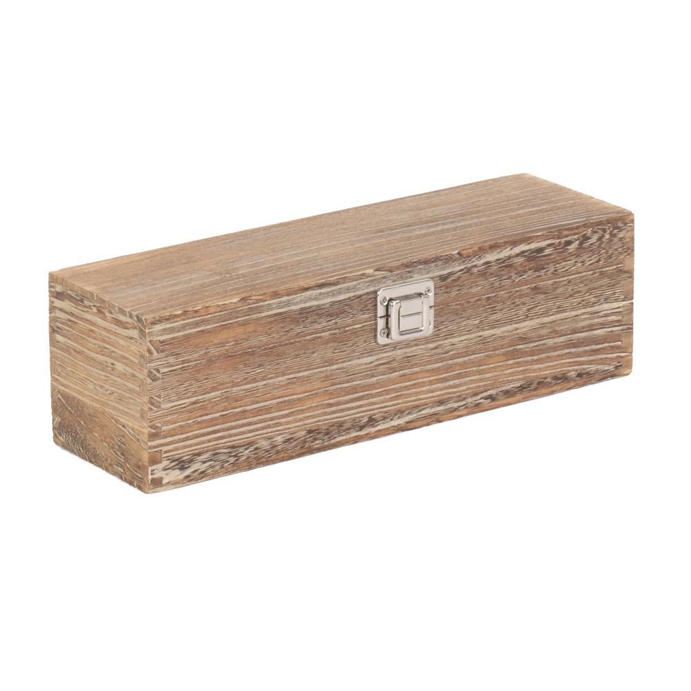 Single Bottle Oak Effect Wooden Display Box-0
