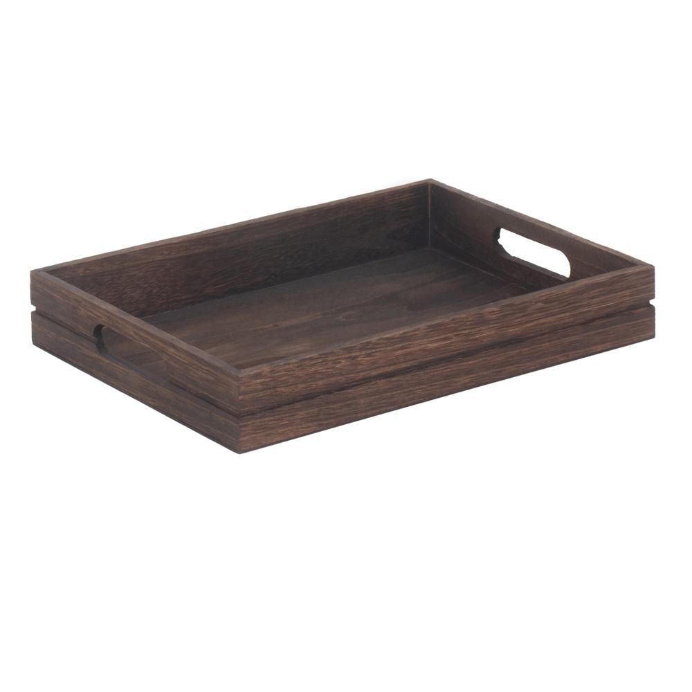Dark Wooden Serving Tray-0